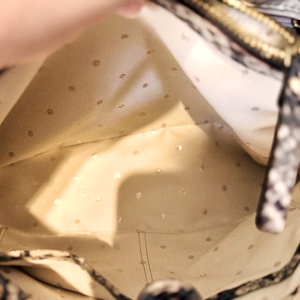 Kate Spade Quilted Maryanne Snakeskin embossed Handbag with dust bag EUC $378 - Picture 10 of 15